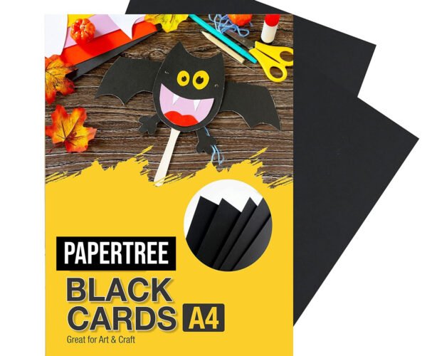 black art card a4 300gsm10 pcs | perfect for any art & craft project | perfect for white & metallic ink drawing and sketching