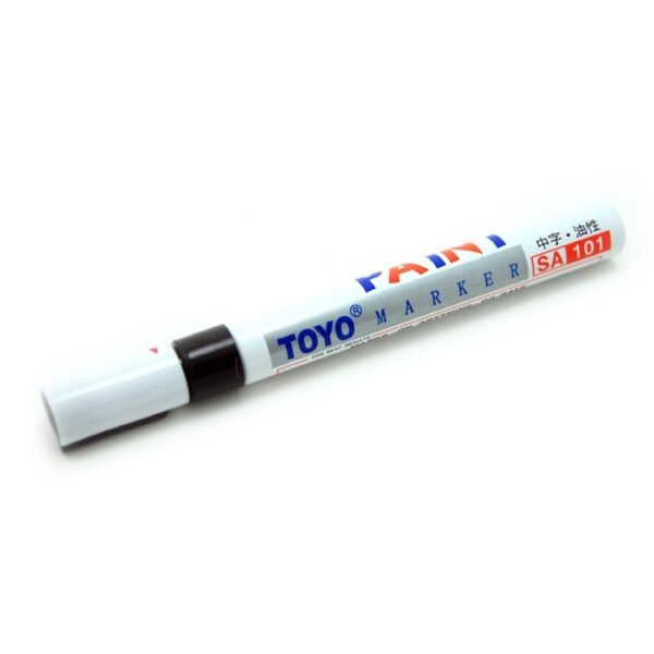 toyo paint marker permanent paint markers oil based paint pens, medium tip, waterproof paint marker set for rocks, wood, metal, plastic, glass, mugs, diy craft, touch up paint pen