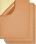 brown color sticker kraft paper sticker, a4 size printable brown labels | great for arts and crafts, scrapbooking, business use, and artistic applications 25pcs