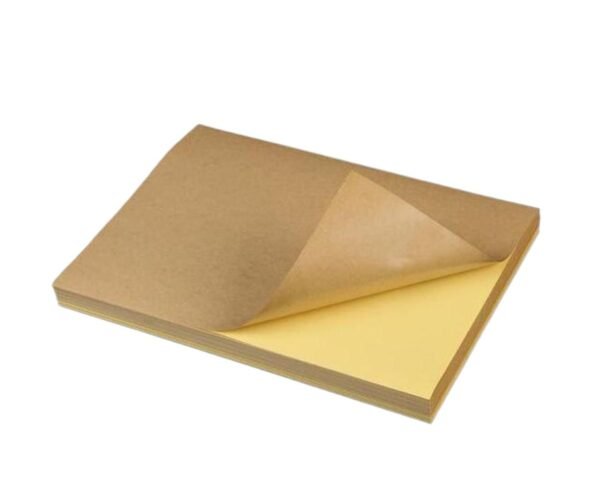 brown color sticker kraft paper sticker, a4 size printable brown labels | great for arts and crafts, scrapbooking, business use, and artistic applications 25pcs