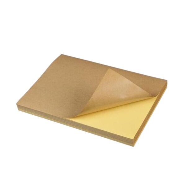 Brown Color Sticker Kraft Paper Sticker, A4 Size Printable Brown Labels | Great for arts and crafts, scrapbooking, business use, and artistic applications 25pcs