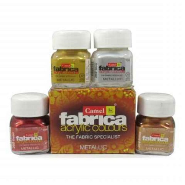 camel fabrica metalic acrylic color 10 ml x 4 shades