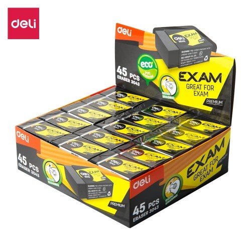 Deli E3043 Black Eraser Soft 2B eraser 5 Pcs