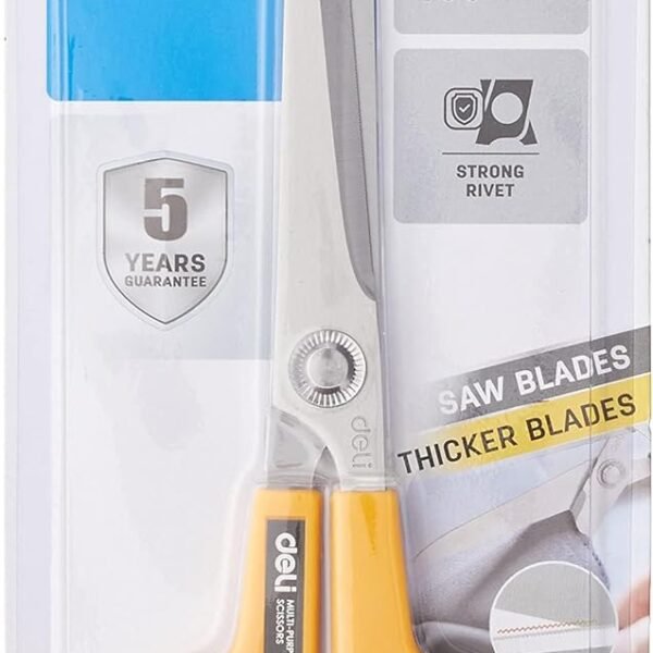 Deli E6014 Scissors 8 inch 202 mm,Black or Yellow