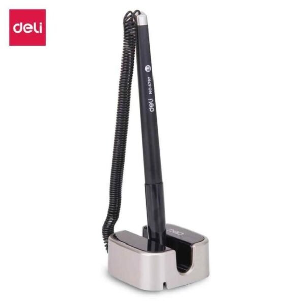 deli e6797 desk pen with stand (black)