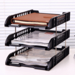 deli e9217 filie tray 3 tire desk organizer black