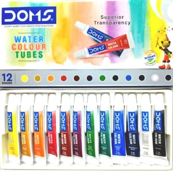 doms water color paint 5ml tube 12 shade