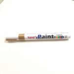 toyo paint marker permanent paint markers oil based paint pens, medium tip, waterproof paint marker set for rocks, wood, metal, plastic, glass, mugs, diy craft, touch up paint pen