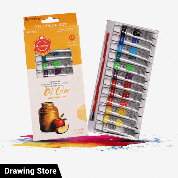 Keep Smiling Oil color Paint With One brush 12 ml , 12 shade ● 12 different beautiful colours