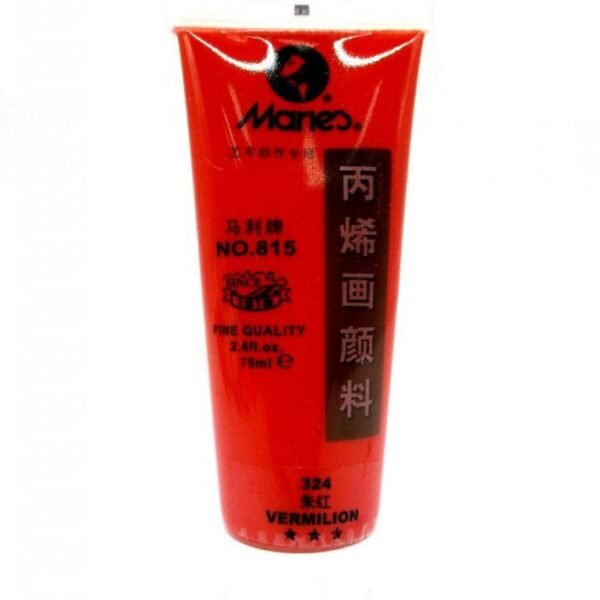 marie's acrylic paint 75ml tube acrylic painting vermilion