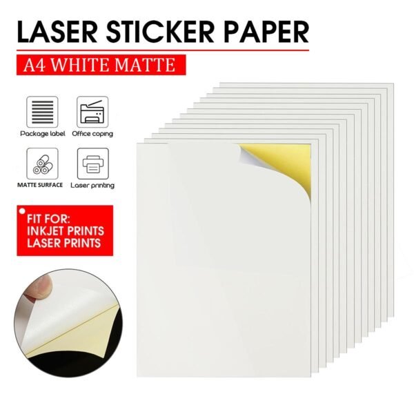 matte a4 size sticker paper pack of 20 sheets
