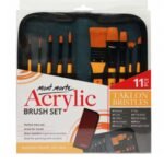 mont marte acrylic artist brush set with zip cover bag 11 pcs set