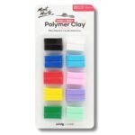 mont marte make and bake polymer clay 10 color it is ideal for use in press moulds, pattern making, figure and doll modelling, canes, beading, jewellery and many other sculptural projects.