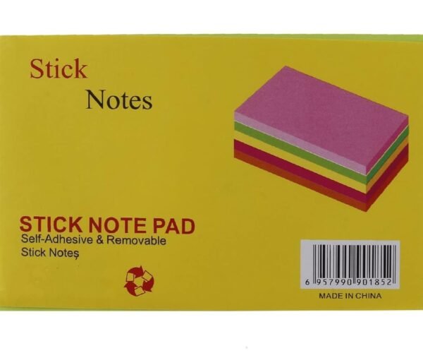 multicolor sticky notes 3x4 inch (5 colors x 100 sheets)