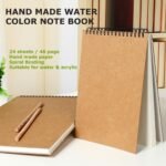 papertree hand made paper water color note book (24 sheets/48 pages) a3 size