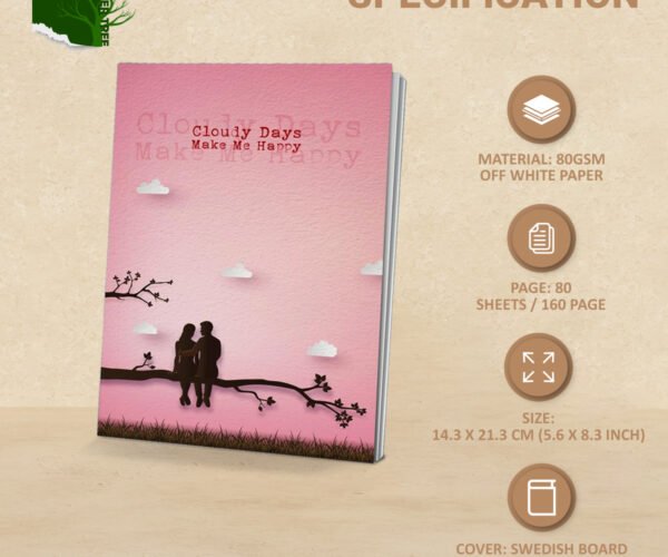 papertree notebook sketchbook drawing sketchpad (cloudy days make me happy)