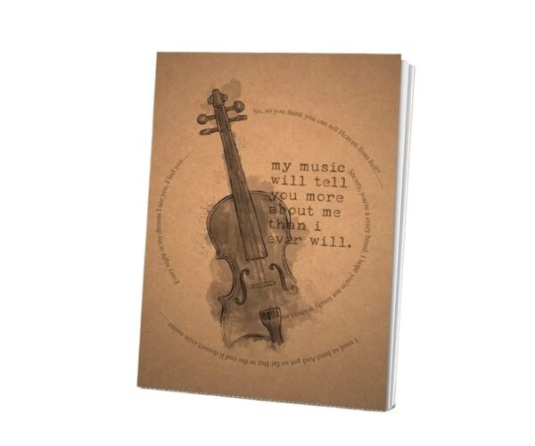 papertree vintage a5 notebook drawing sketchpad(my music will tell) | perfect for ● graphite pencils ● colour pencils ● pastel pencils ● charcoal pencils ● soft pastels ● oil pastels ● metallic markers