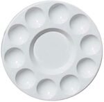 premium quality artist color mixing plate round