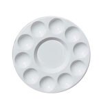 premium quality artist color mixing plate round