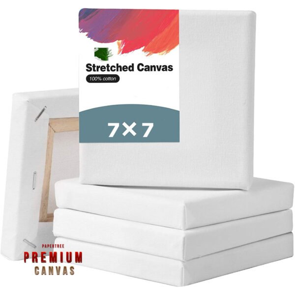 Premium White Canvas 7X7 Inch | White Canvas 7/7 Inch | Combo Pack of 1