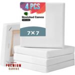 premium white canvas 7x7 inch | white canvas 7/7 inch | combo pack of 1