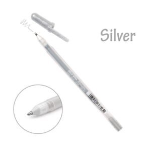 silver ink gelly roll pen | 0.7 mm fine point pens for black paper, drawing, illustration, card making