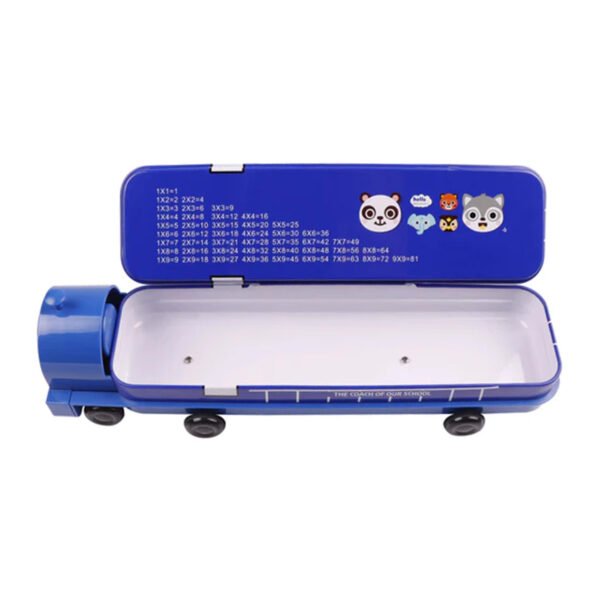 Stationery Box Students Children Multi-functional Metal Pencil Box Large Capacity Built-in Pencil Sharpener