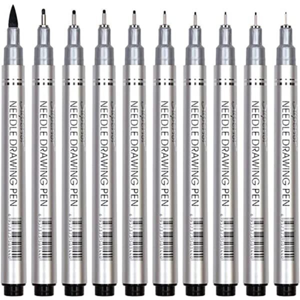 superior needle drafting pen professional fine liner technical drawing pens pack of 10