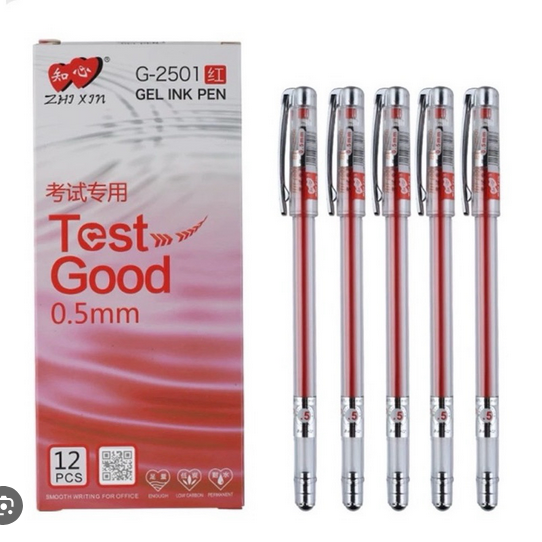Test Good Gel Pen 12 pcs pack 0.5 mm- Red