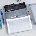transparent pencil net bag (single pcs , any color)