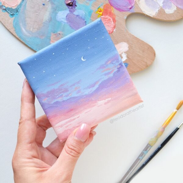 white premium canvas 4x4 inch 1 pcs