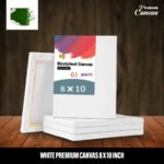 white premium canvas 8 x 10 inch