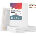 white premium painting canvas 8x12 inch pack of 2 pcs