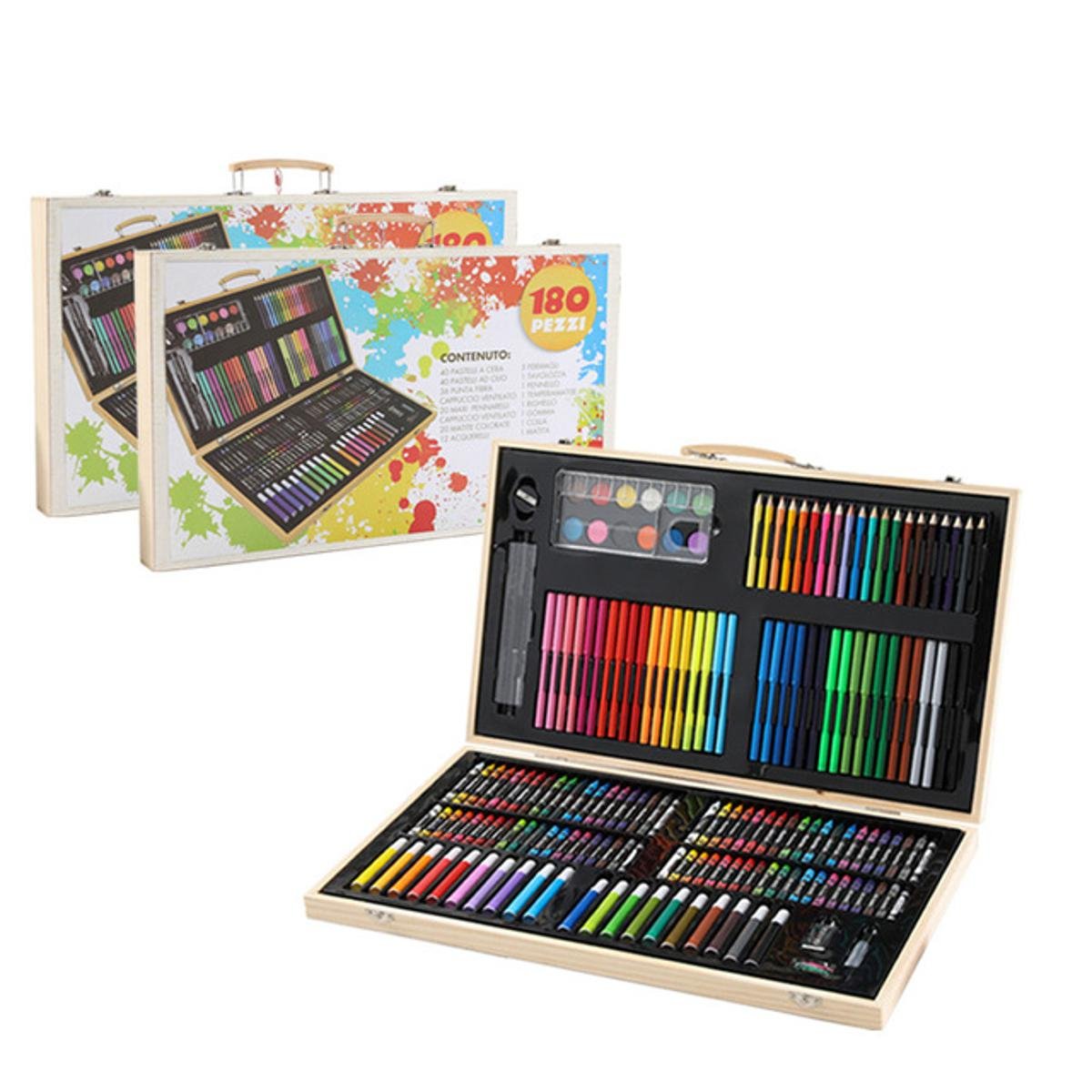 180 pcs kids drawing painting set wood box art set children drawing supplies 180 pcs kids drawing painting set wood box art set children drawing supplies