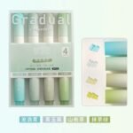 4pcs/set kawaii marker pens cute highlighter diy spot liner drawing painting markers school office supplies green