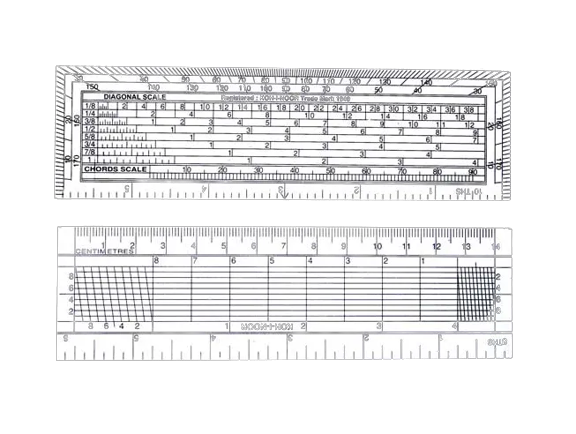 6 inch protractor ruler for school & office use, precision measuring tool