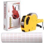 price tag machine labels tools with paper sticker rolls