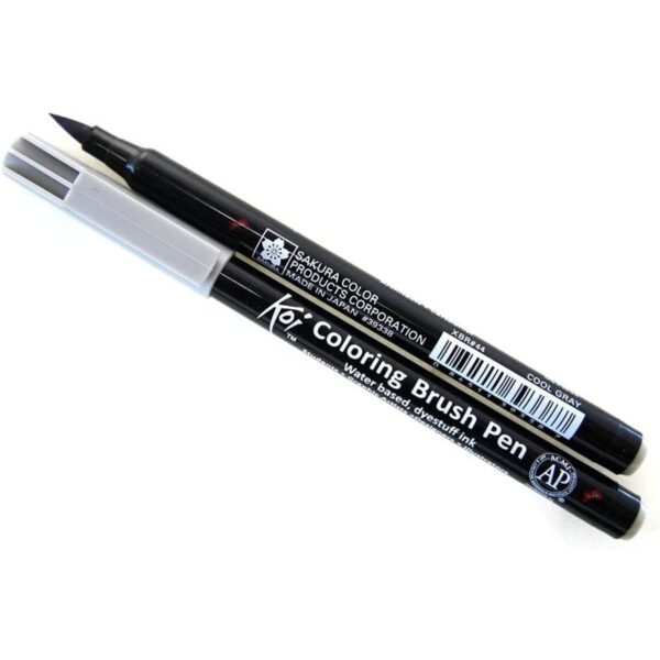 sakura koi coloring brush pen dark cool gray