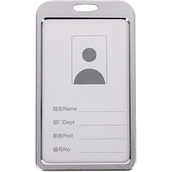 aluminum id card holder silver