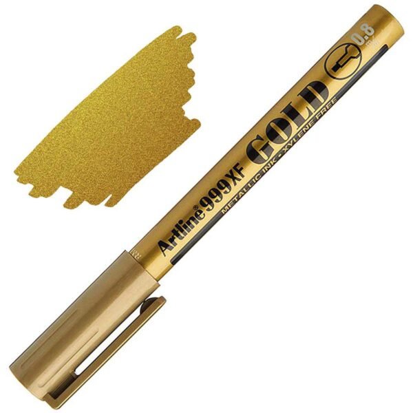 artline 999xf metalic marker 0.8mm gold