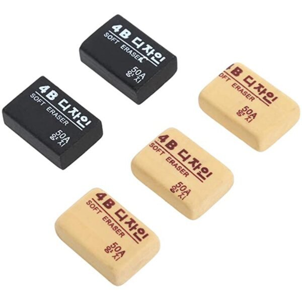 maries 4b eraser artist soft eraser 2 pcs (cream)