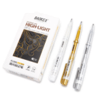 baoke 1.0mm creative white ink gel pen highlight marker pens fine tip for school student stationery drawing writing art supplies