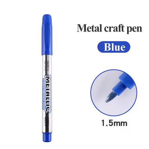 baoke metallic color water based paint marker pen , metalic carftwork pen blue