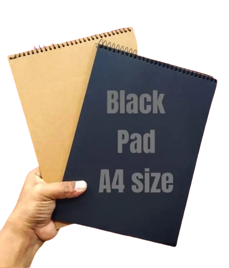 black paper note book a4 size