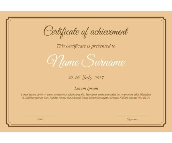 brown color kraft certificate print paper a4 size 20 pcs