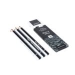 brustro artists black & white coloured pencils set of 3 whites and 3 blacks