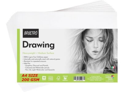 brustro drawing paper a4 24 sheets 200gsm