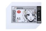 brustro ultra smooth bristol sheets, a5 size, 250 gsm pack of 20
