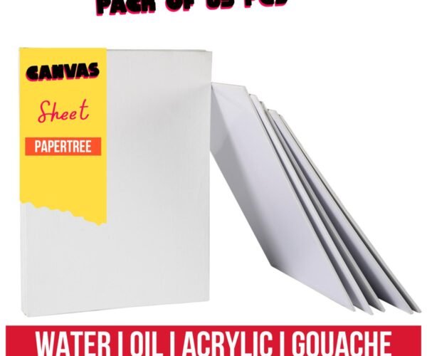 canvas paper sheet for acrylic water oil and gouache paint 5 pcs