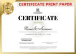 certificate print paper 160gm glossy 20 pcs